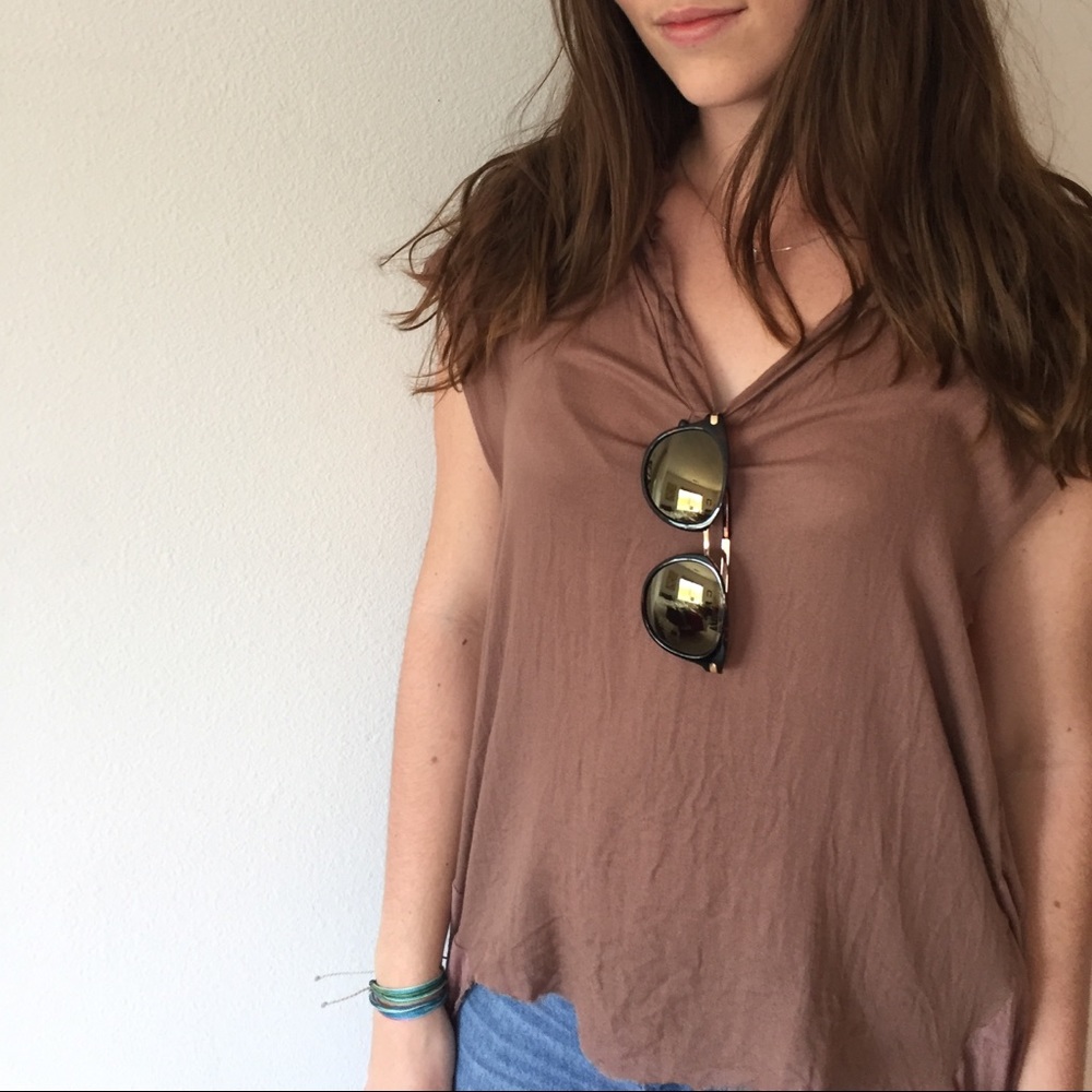 Mauve rayon tunic